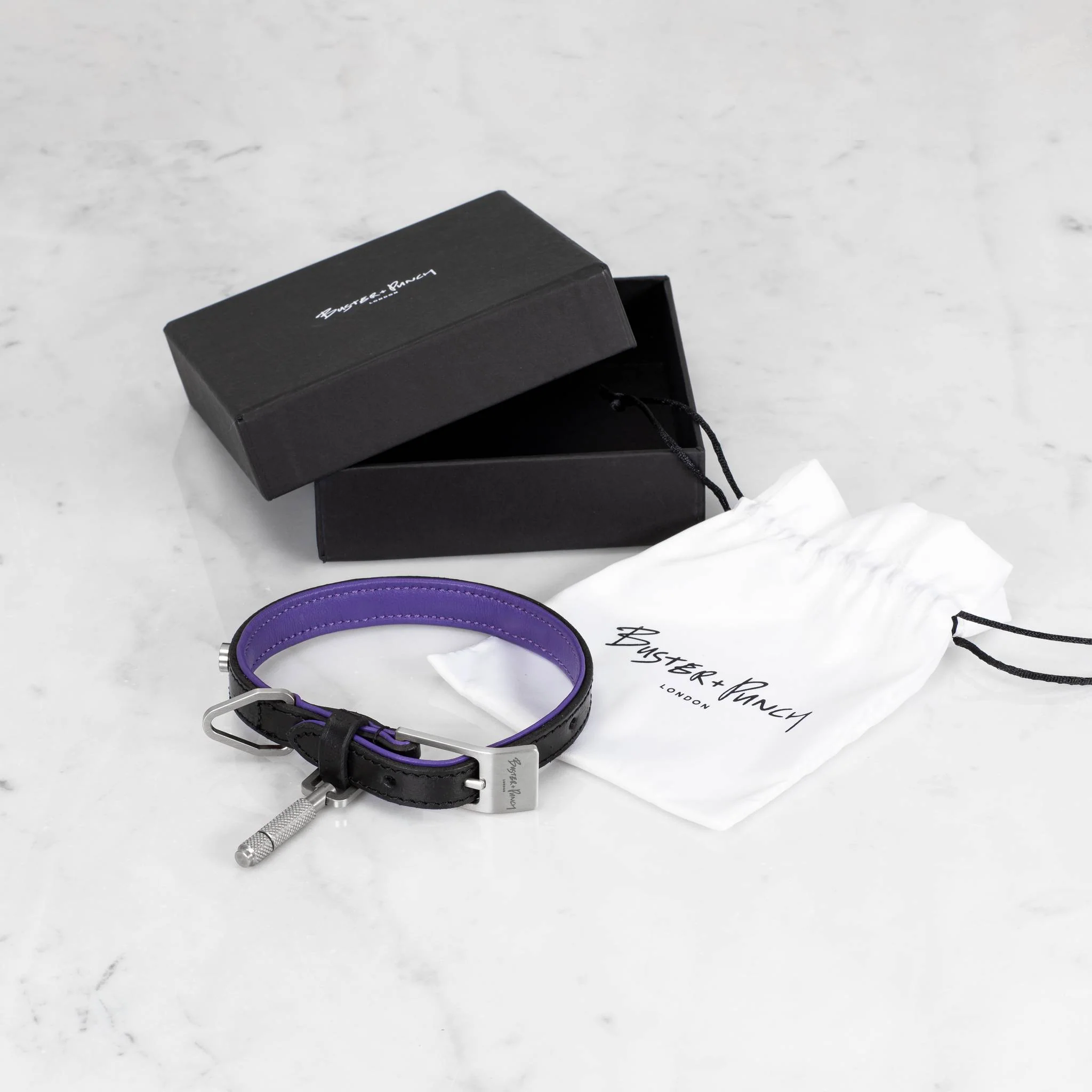 DOG COLLAR / CROSS / BLACK / PURPLE - Image 11