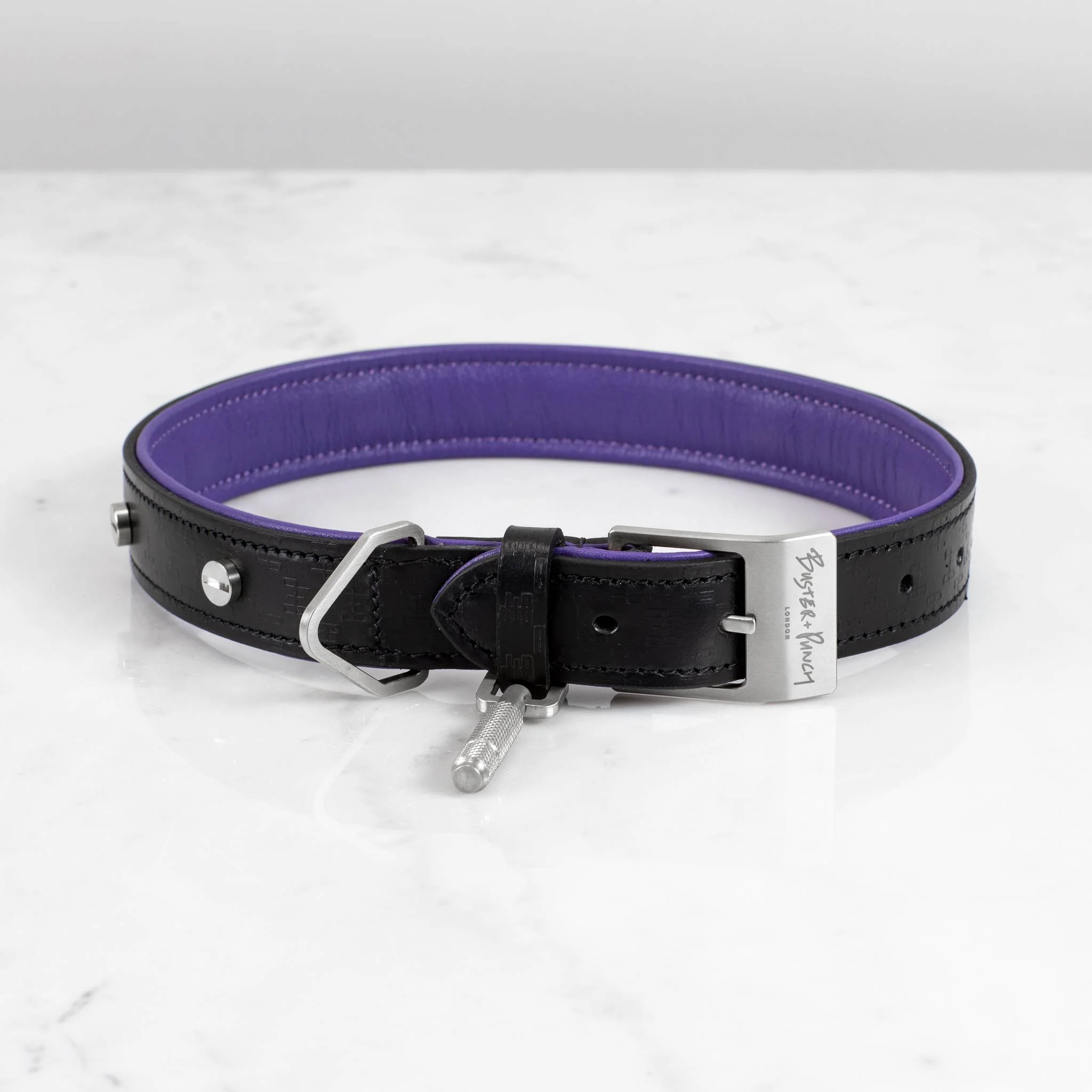 DOG COLLAR / CROSS / BLACK / PURPLE - Image 16
