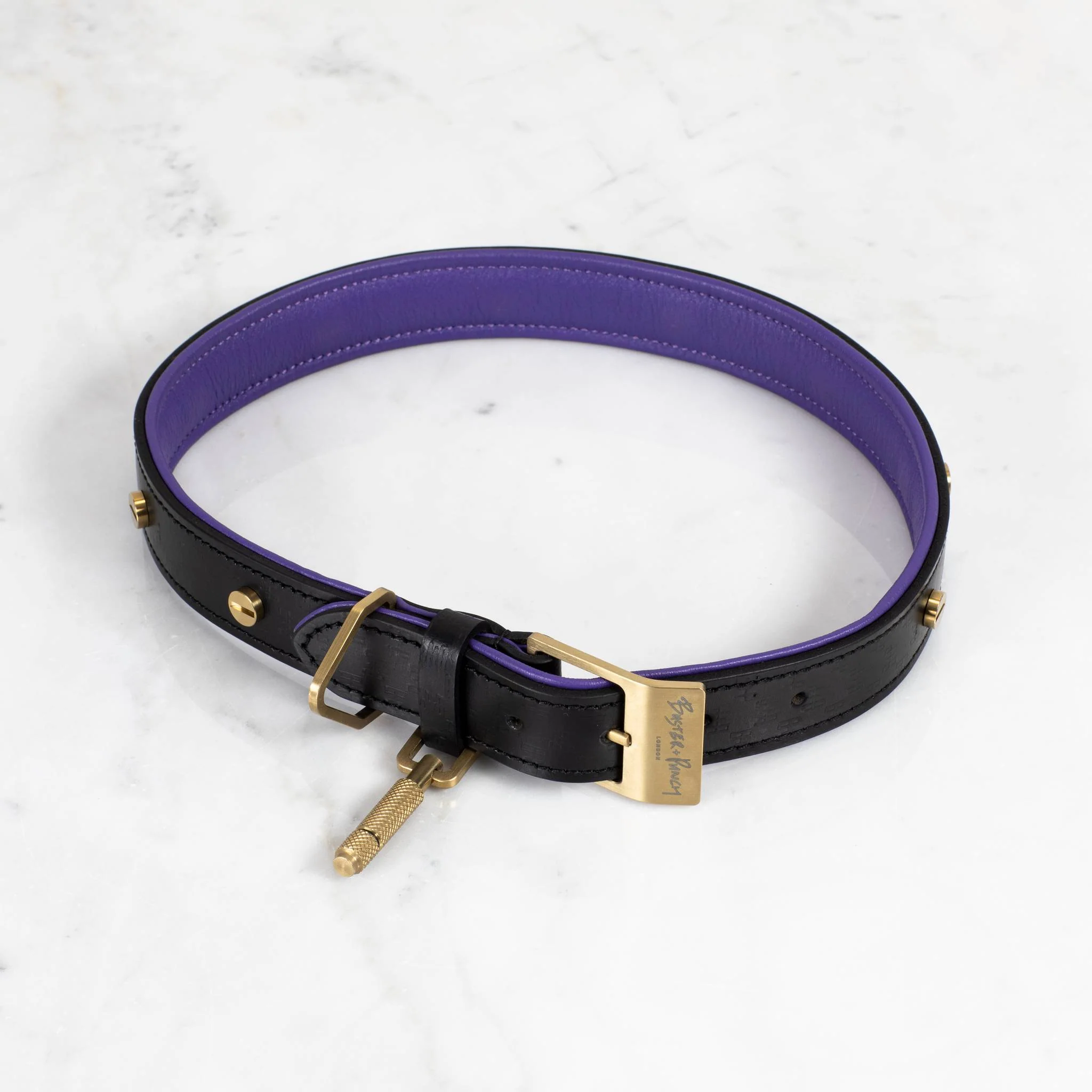 DOG COLLAR / CROSS / BLACK / PURPLE - Image 21