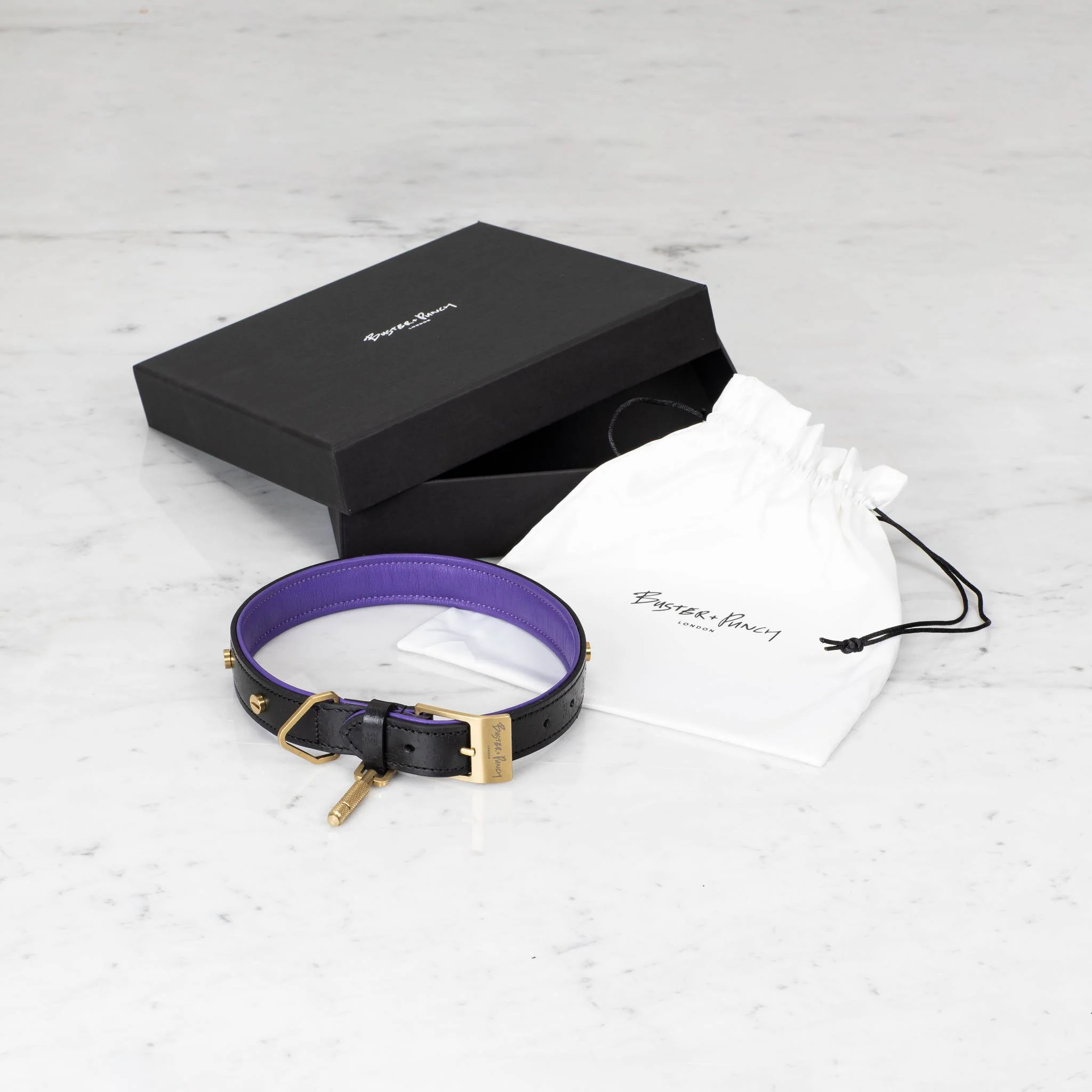 DOG COLLAR / CROSS / BLACK / PURPLE - Image 29