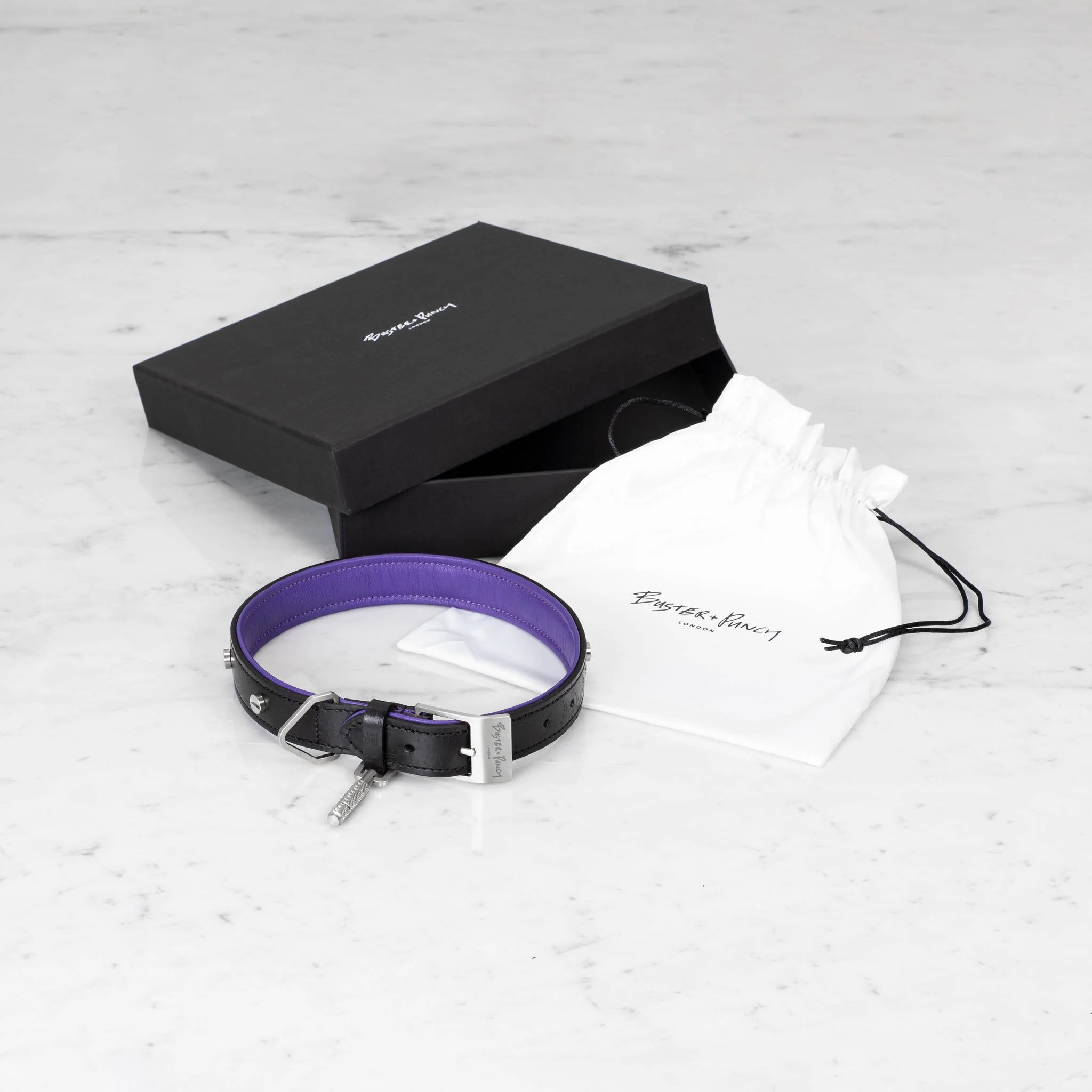 DOG COLLAR / CROSS / BLACK / PURPLE - Image 32