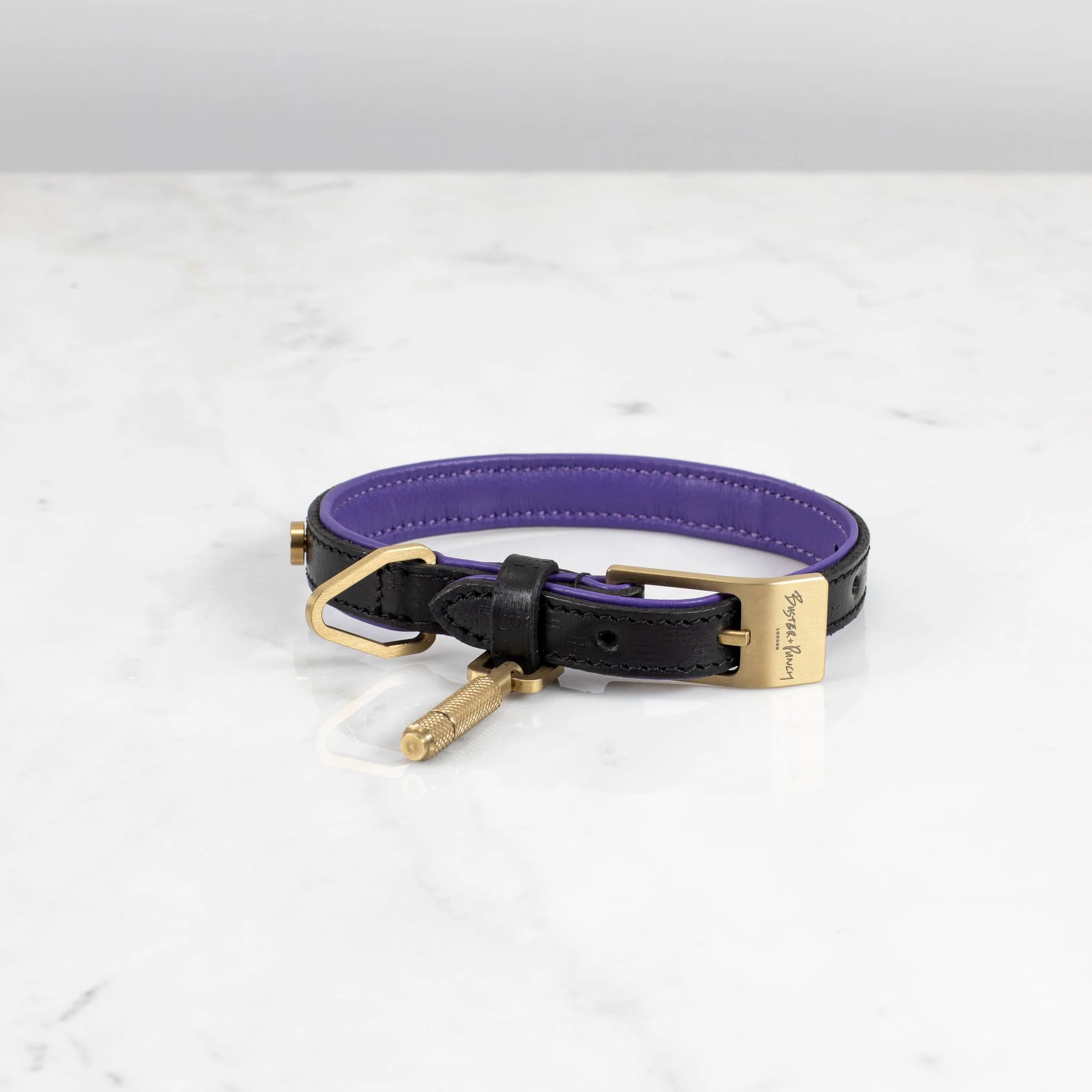 DOG COLLAR / CROSS / BLACK / PURPLE - Image 7