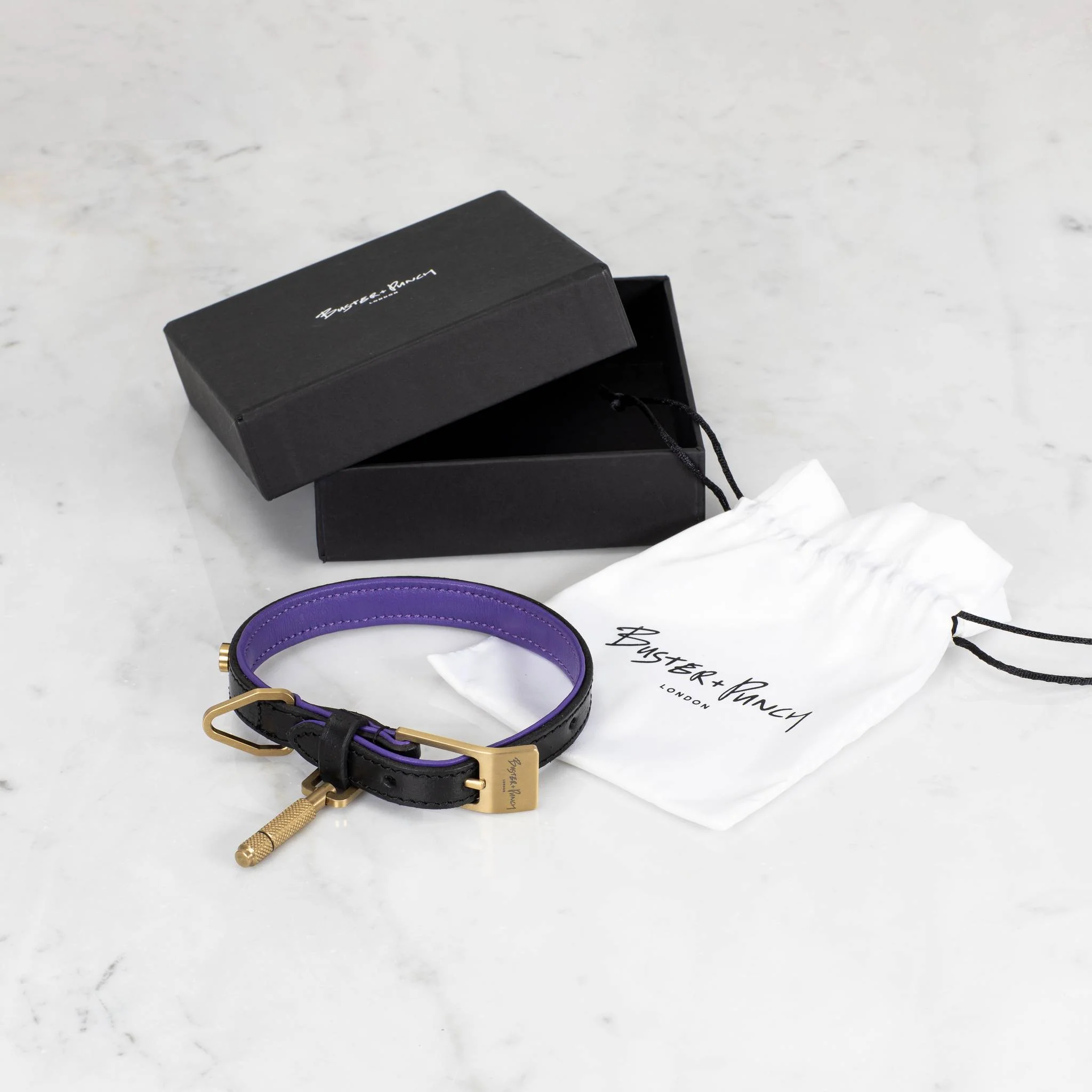 DOG COLLAR / CROSS / BLACK / PURPLE - Image 8