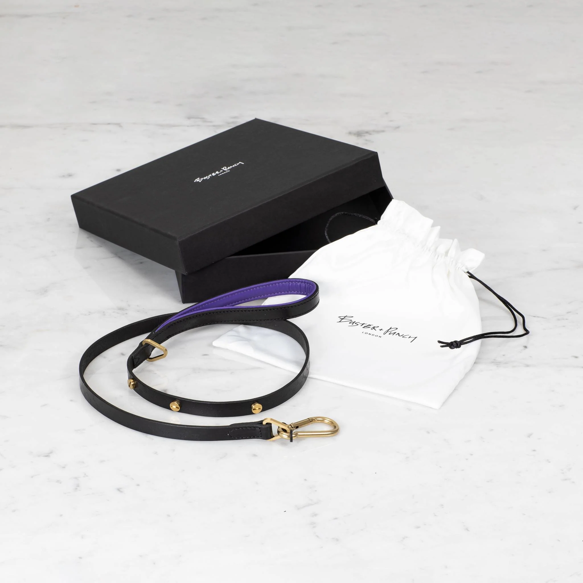 DOG LEAD / CROSS / BLACK / PURPLE - Image 5