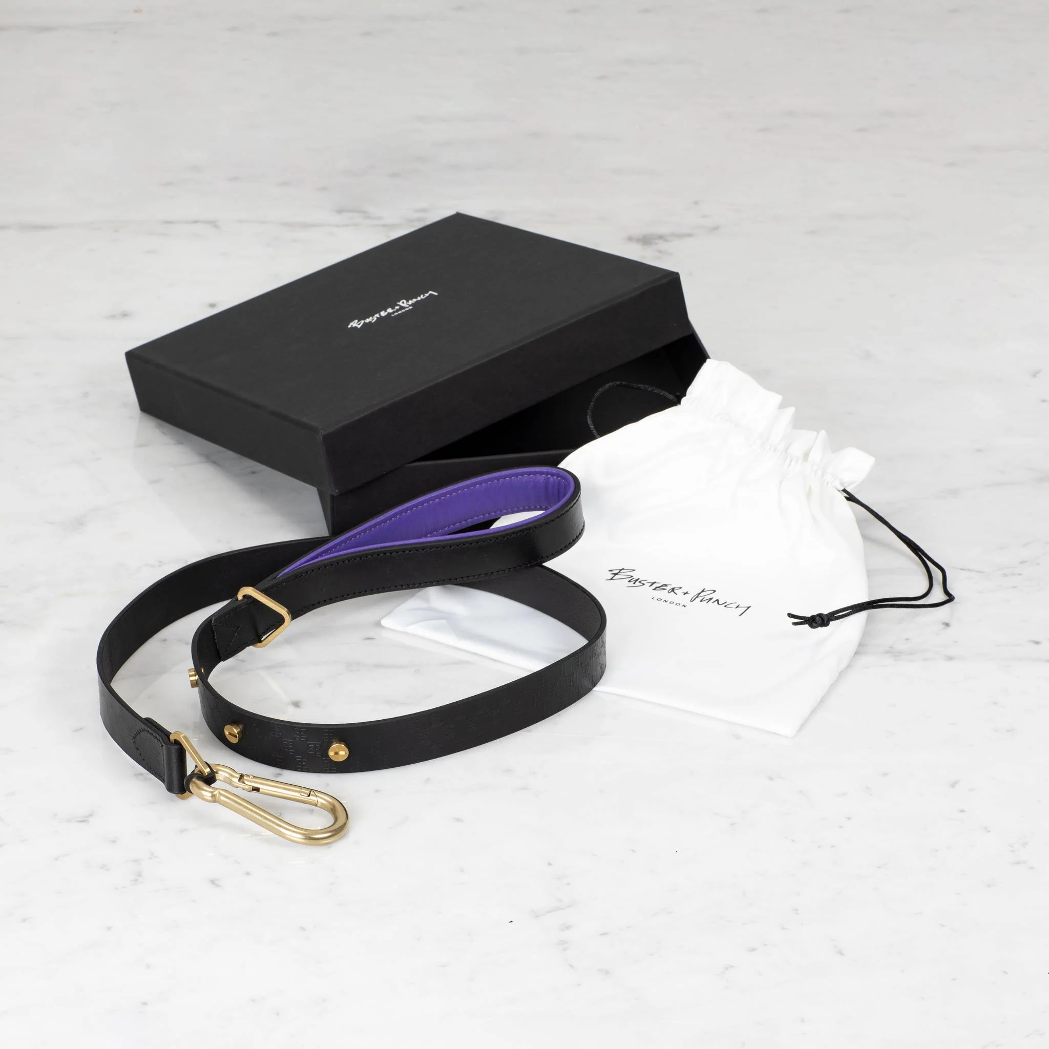 DOG LEAD / CROSS / BLACK / PURPLE - Image 7