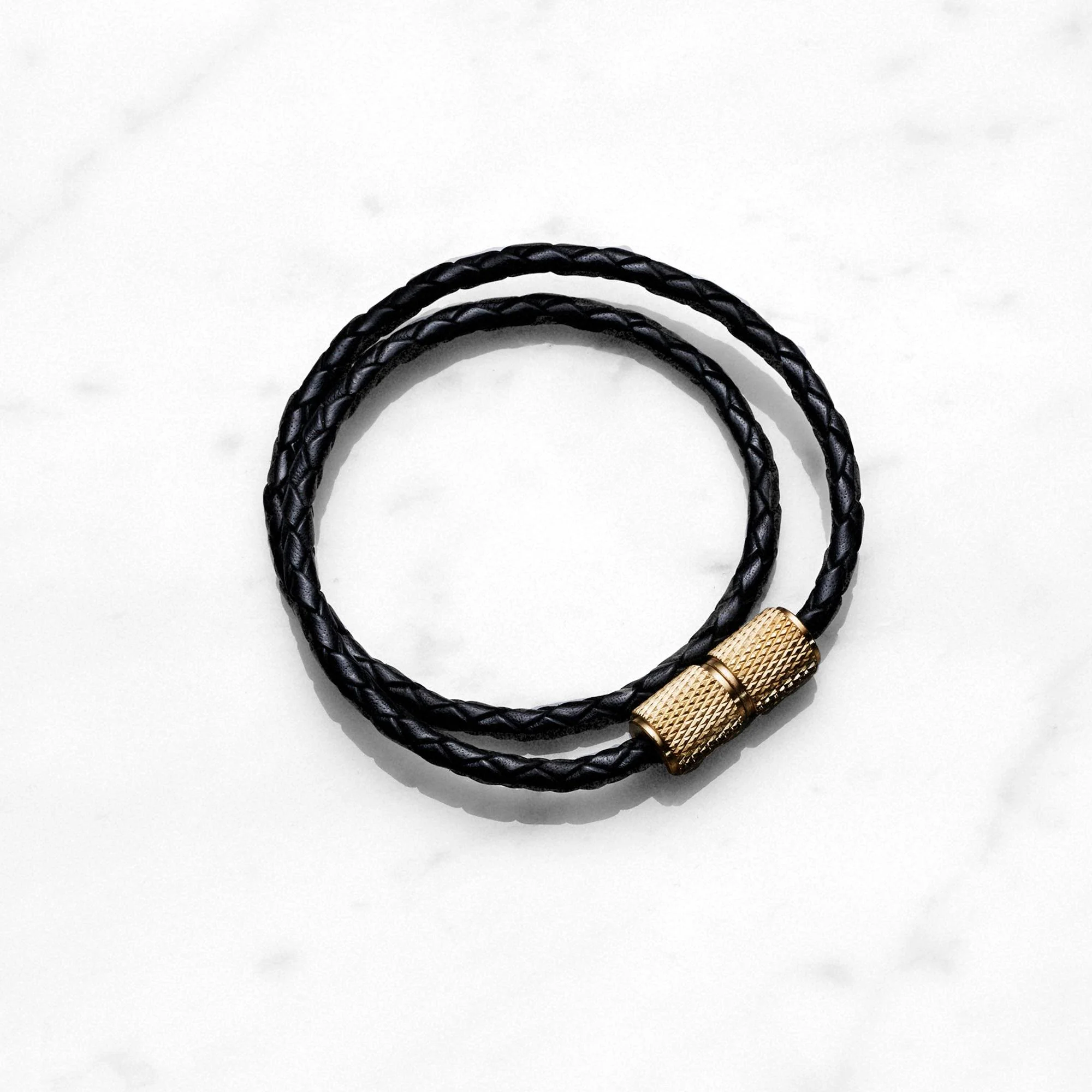 DOUBLE BRACELET / BLACK / BRASS - Image 6