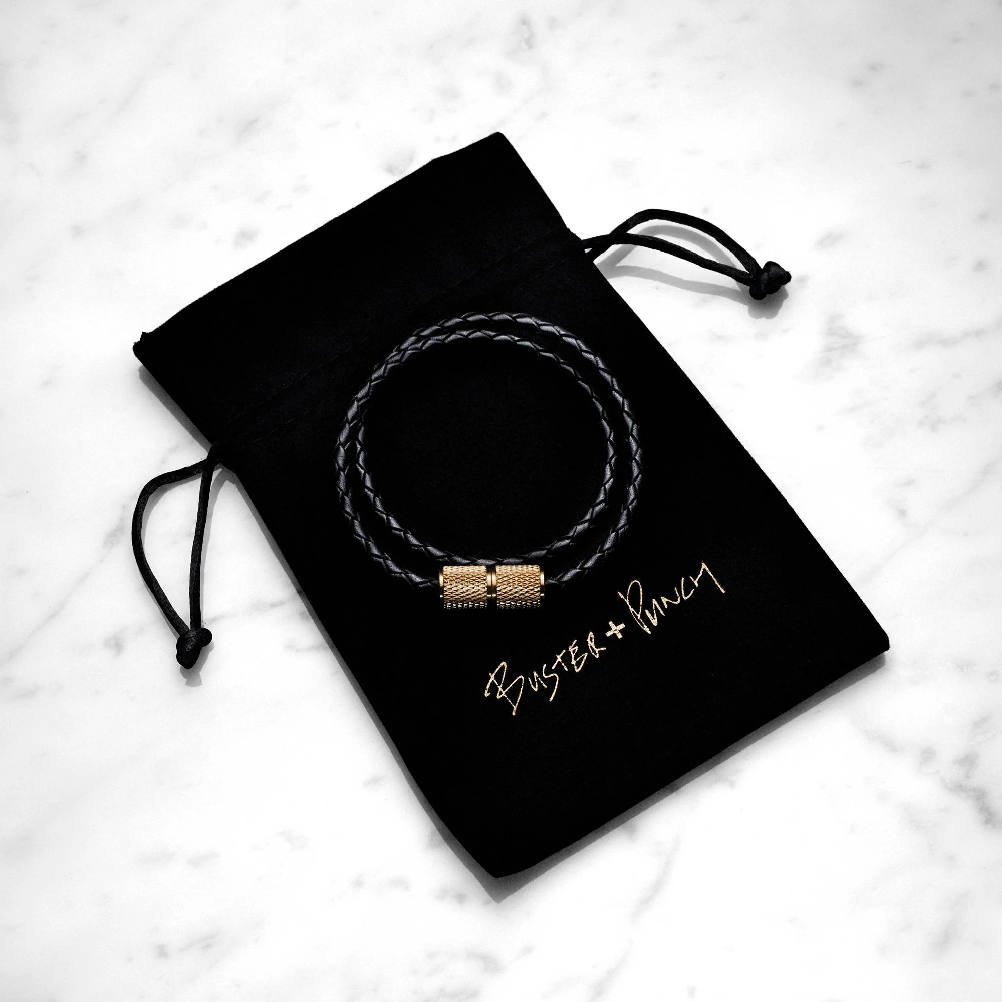 DOUBLE BRACELET / BLACK / BRASS - Image 8
