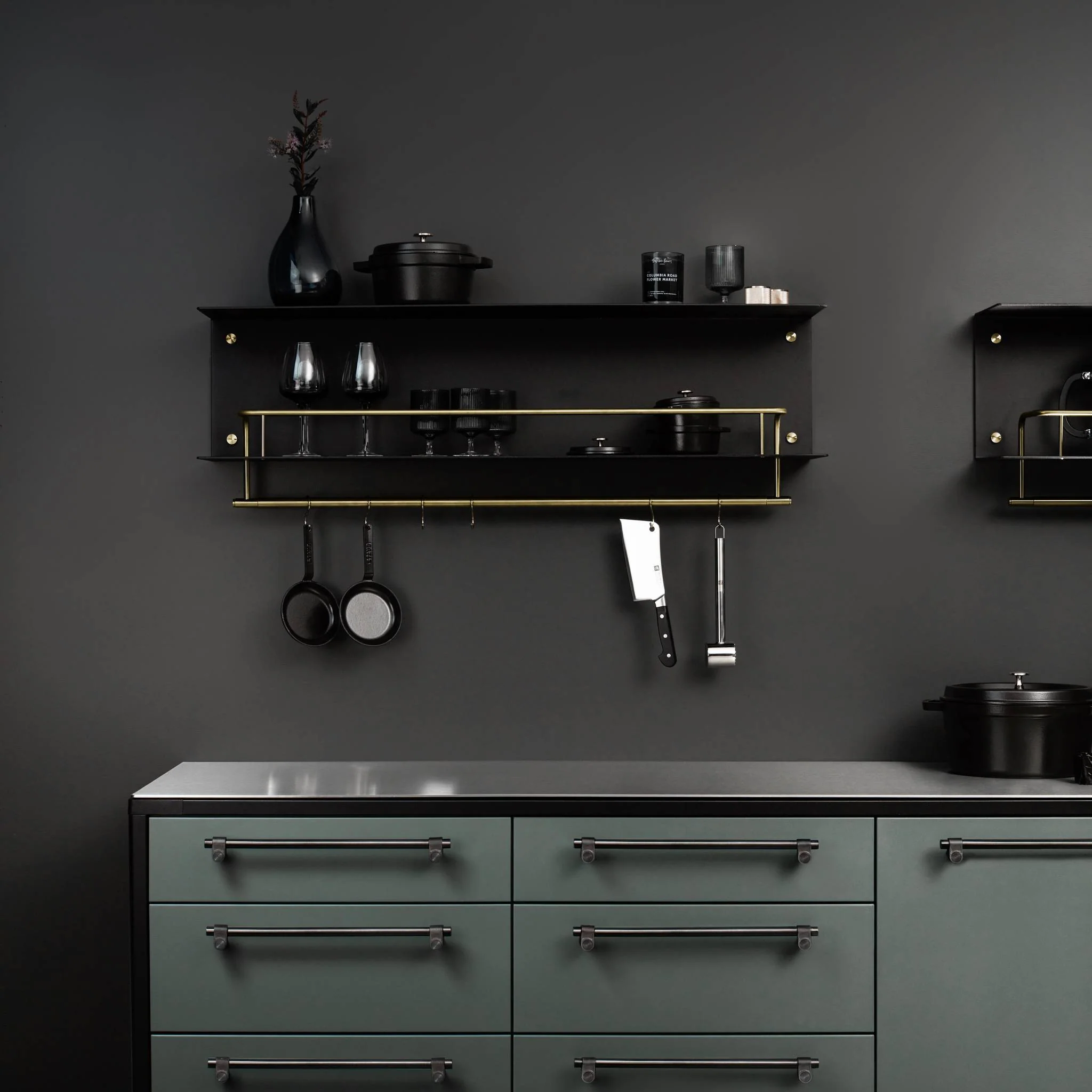 KITCHEN SHELF / HANGER / WITHOUT LOGO / BLACK - Image 4