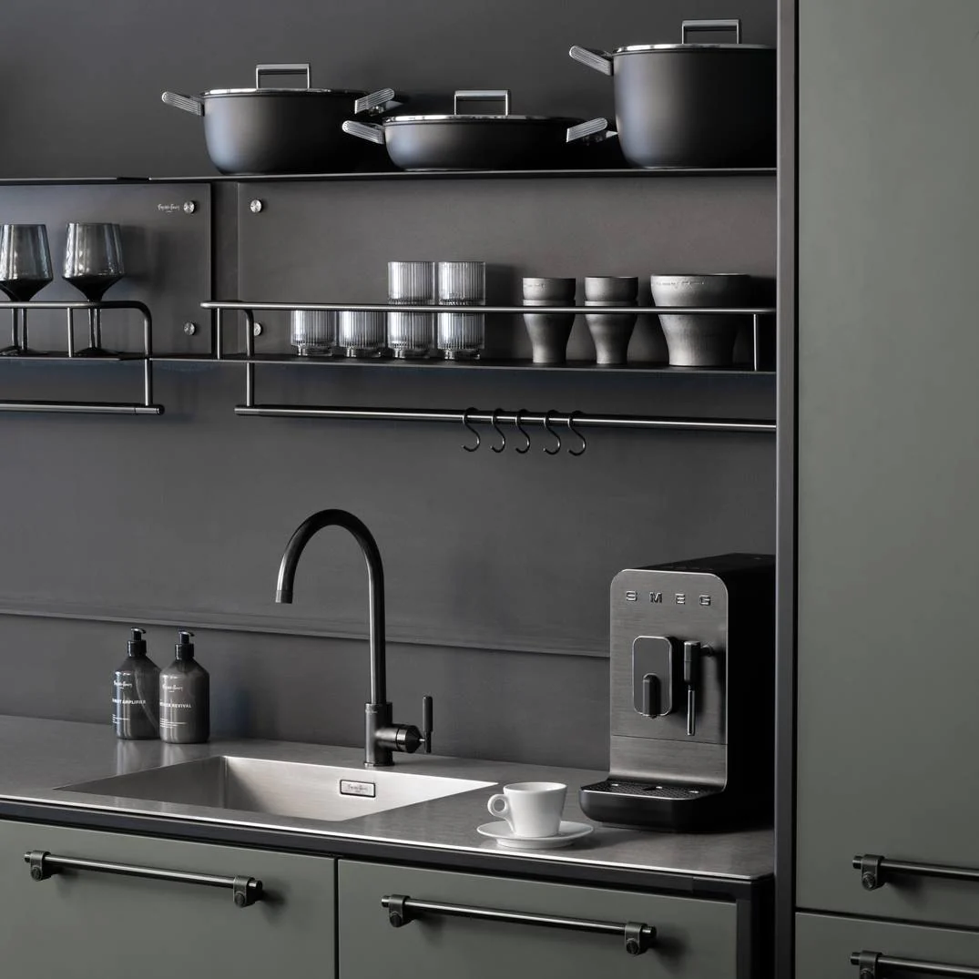 KITCHEN SHELF / HANGER / WITHOUT LOGO / BLACK - Image 8