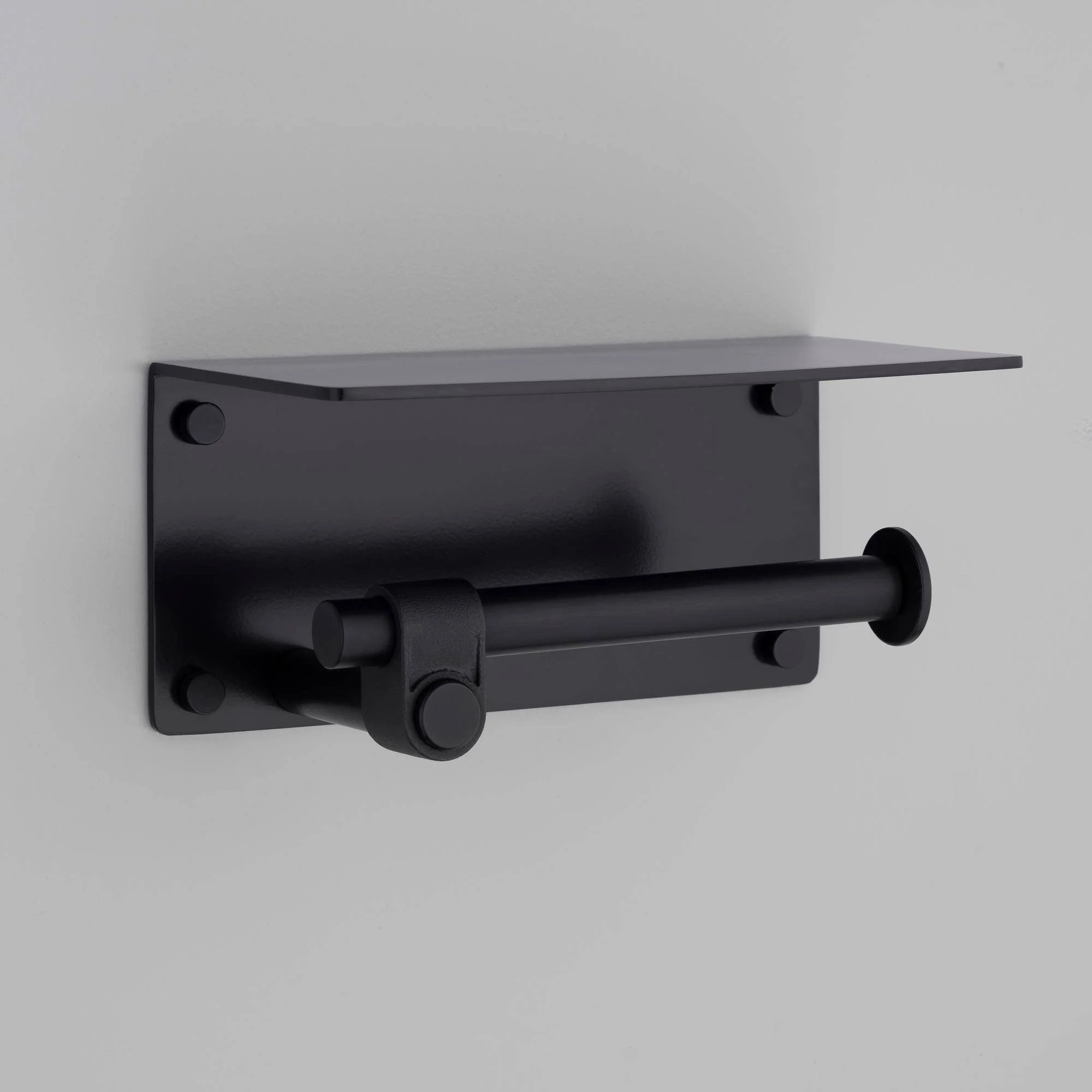 TOILET ROLL HOLDER / WITH SHELF / CAST - Image 6